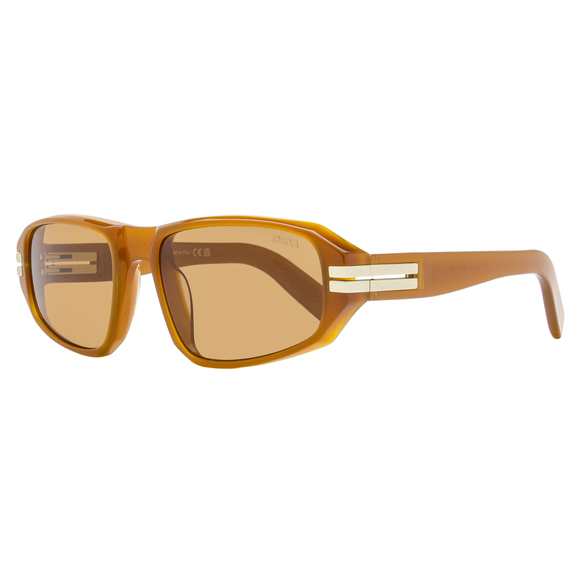 Zegna Lanyard Sunglasses EZ0262 45E Transparent Brown 58mm - Picture 1 of 3